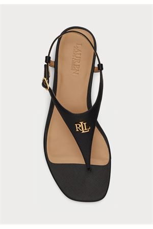 Everley 2-Sandals-Flat Sandal-Crsshtch Embsd Lthr LAUREN RALPH LAUREN | Sandal | 802982881002